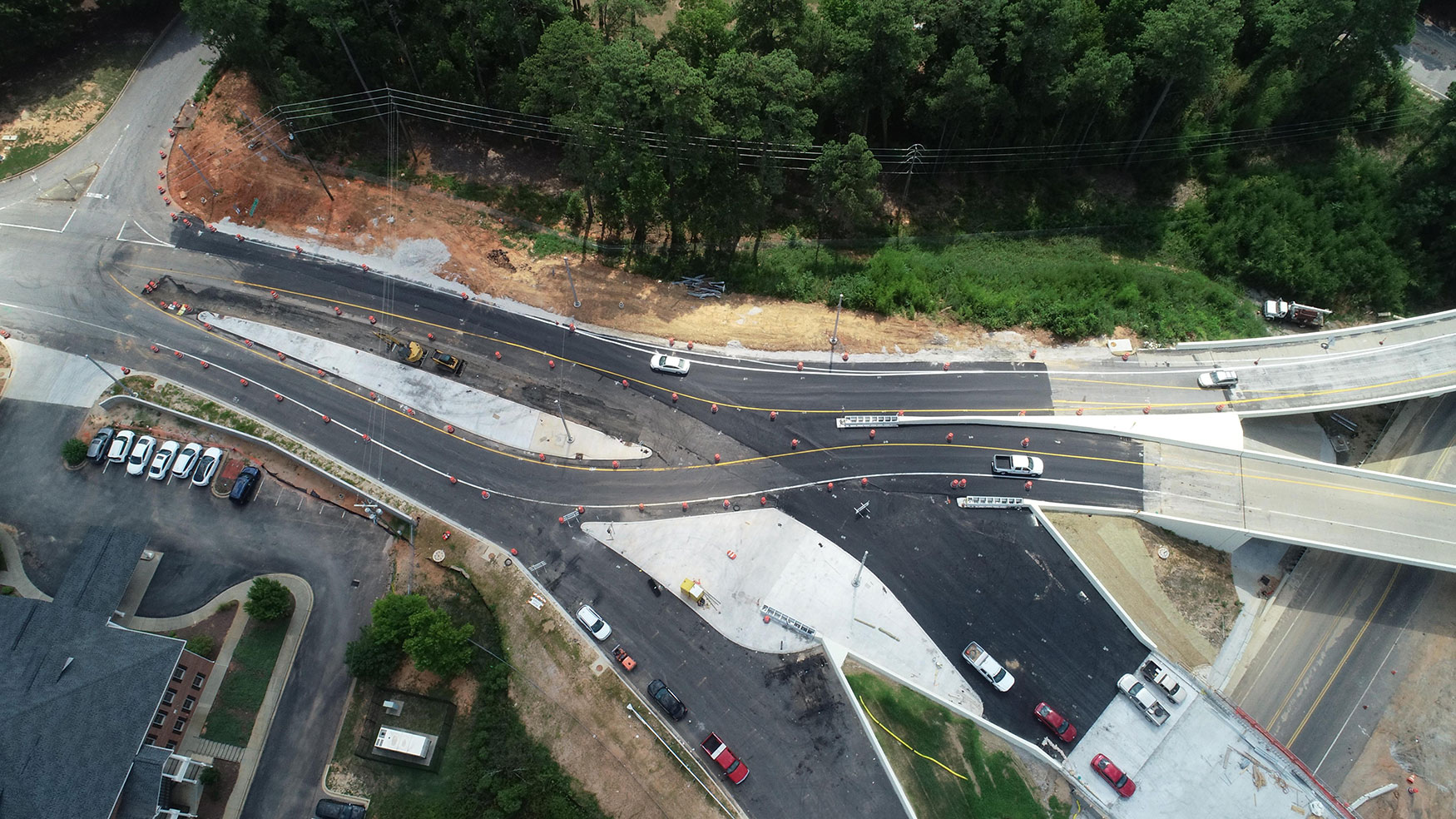 Aerial photo of construction