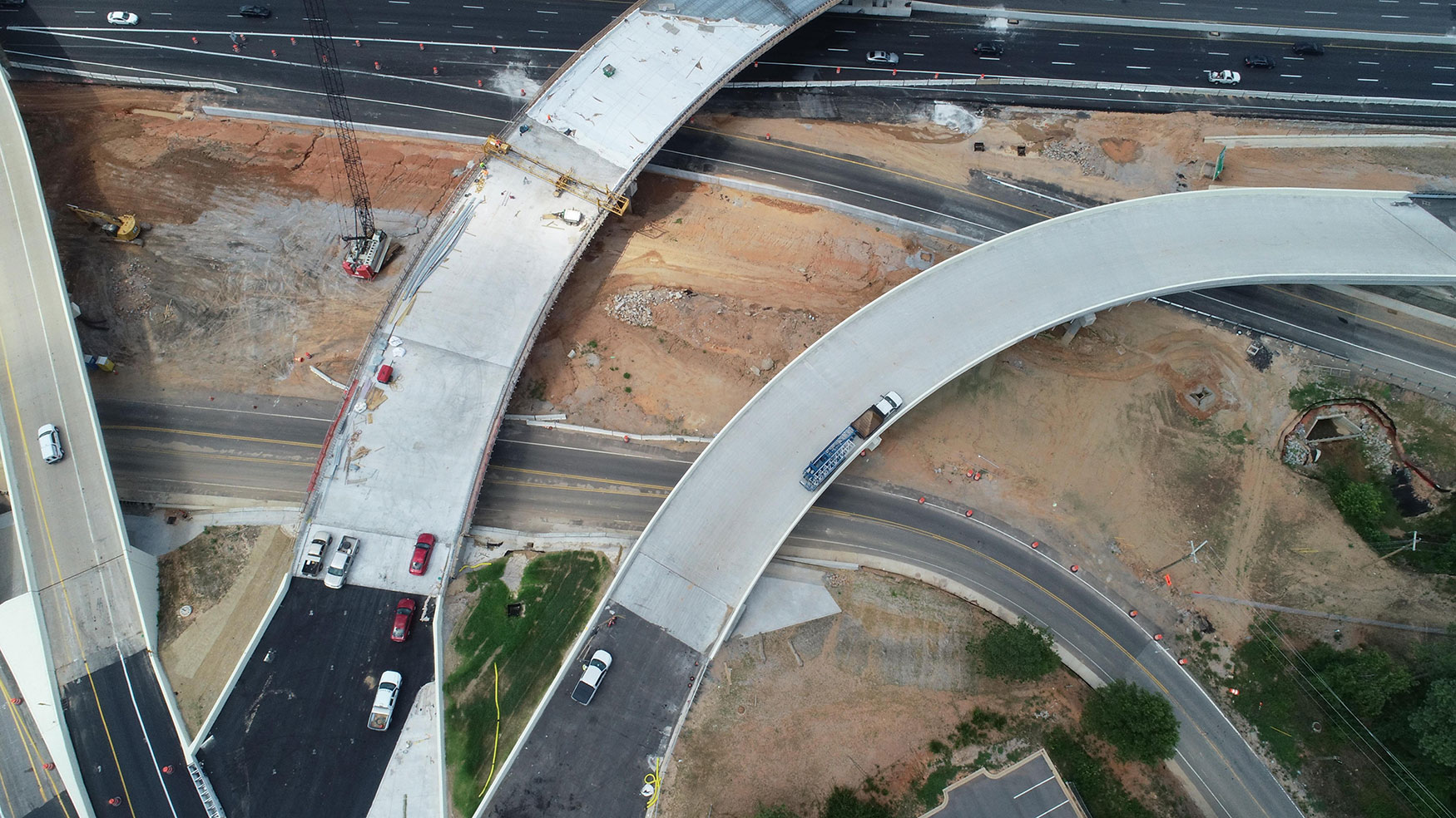 Aerial photo of construction